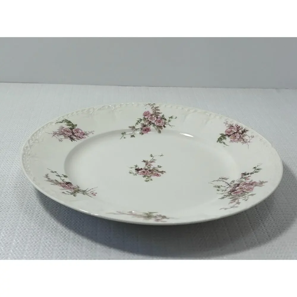 CH Field Haviland Limoges‎ Pink Floral Salad Dinner Replacement 9.5 Plate France